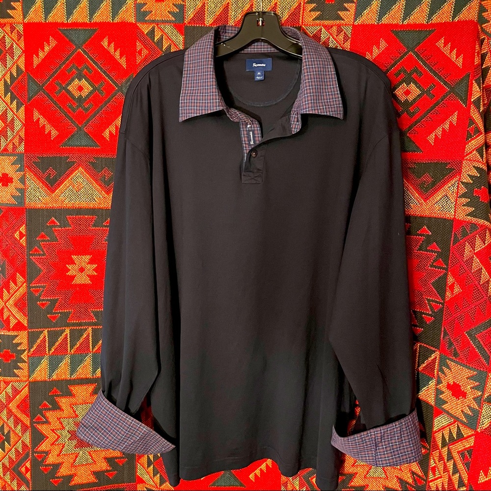 Faconnable Mens XL Blue Polo Shirt